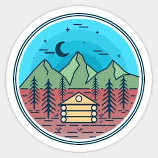 Nigh Mountains Sticker